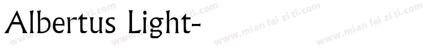 Albertus Light字体转换
